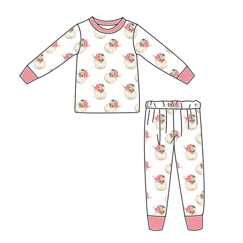 SANTA  PAJAMAS  PINK