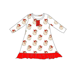 SANTA  KNEE LEGNTH NIGHTGOWN RED