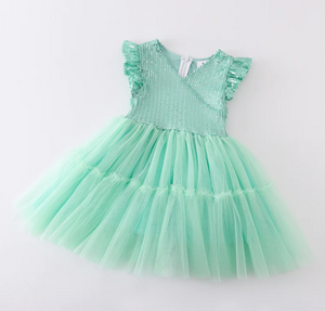 MINT SEQUINS SHIMMER DRESS