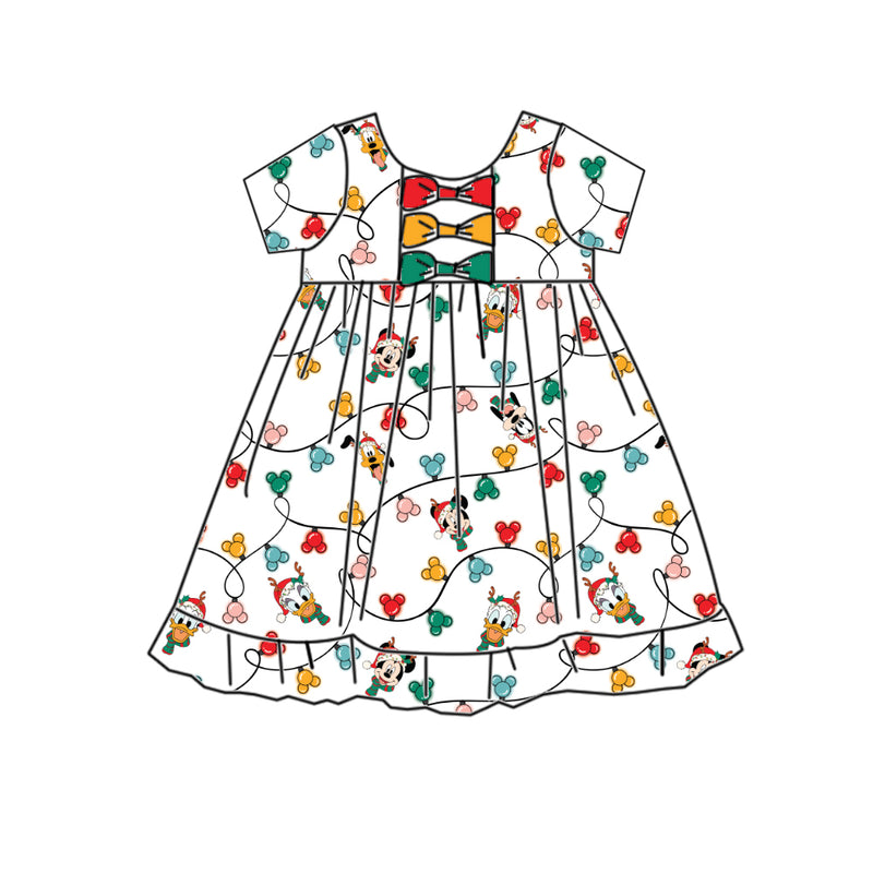 CHRISTMAS LIGHT BACK BOW DRESS - PREORDER