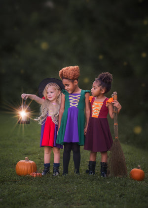 MARY SISTER SOFT COTTON TWIRL DRESS - Halloween2025