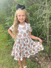 ANIMAL PRINT PUMPKIN RUFFLE DRESS