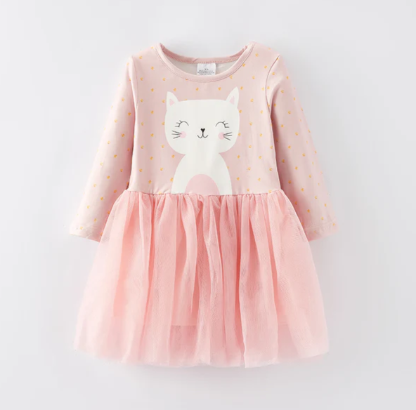 PINK CAT TUTU DRESS