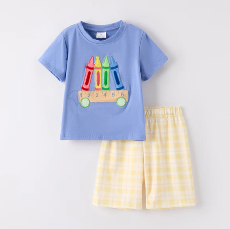 BOYS BACK TO SCHOOL SHORT SET