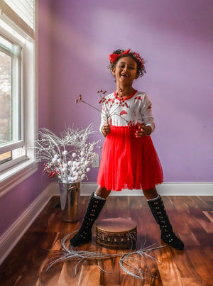 SANTA CANDY CANE TUTU DRESS