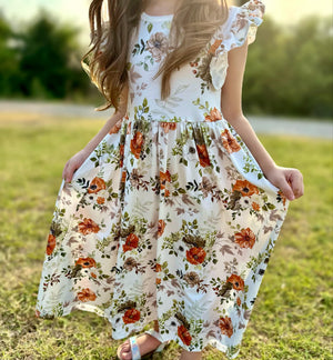 FALL FLORAL MAXI DRESS