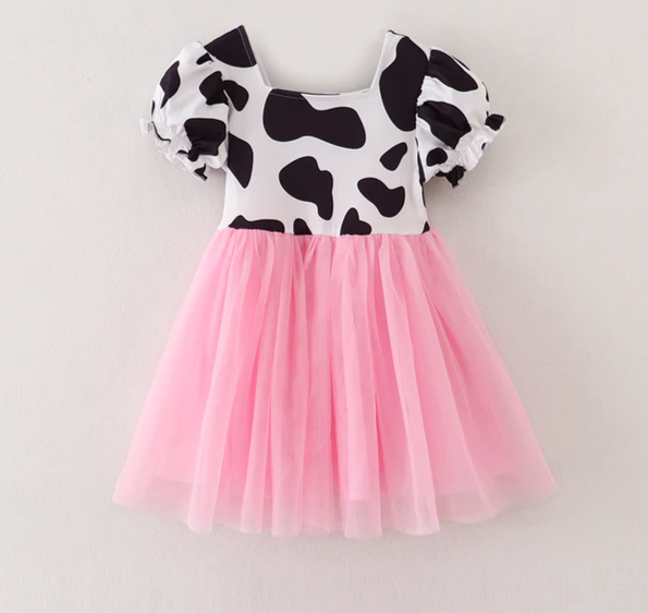 COW PRINT TUTU DRESS