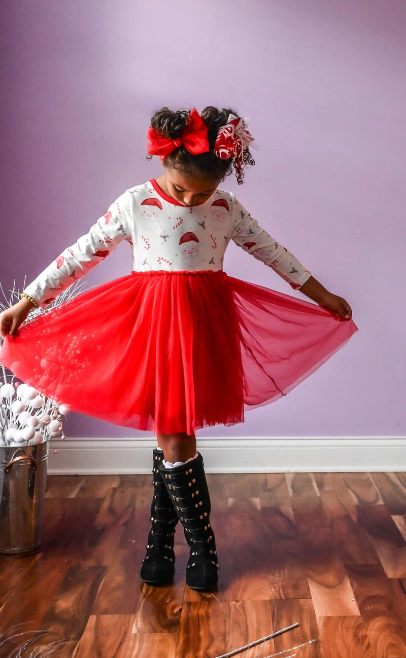 SANTA CANDY CANE TUTU DRESS