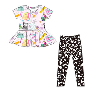 BACK TO SCHOOL PEPLUM SET