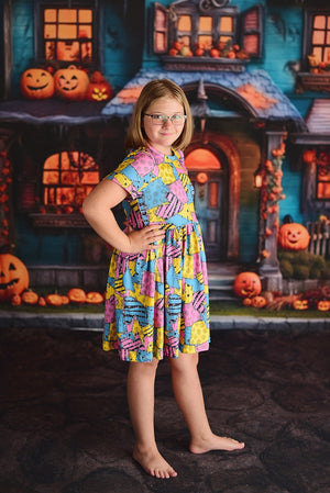 HALLOWEEN PATCH DRESS