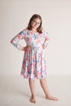 LYANNA FLORAL RUFFLE DRESS