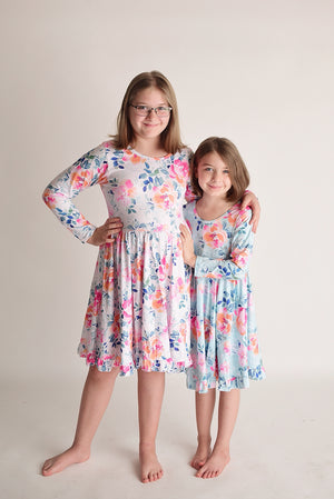 LYANNA FLORAL RUFFLE DRESS