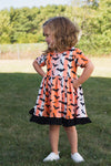 BATS STRIPE HALLOWEEN DRESS