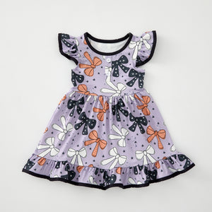 HALLOWEEN PURPLE BOW DRESS DRESS - Halloween2025