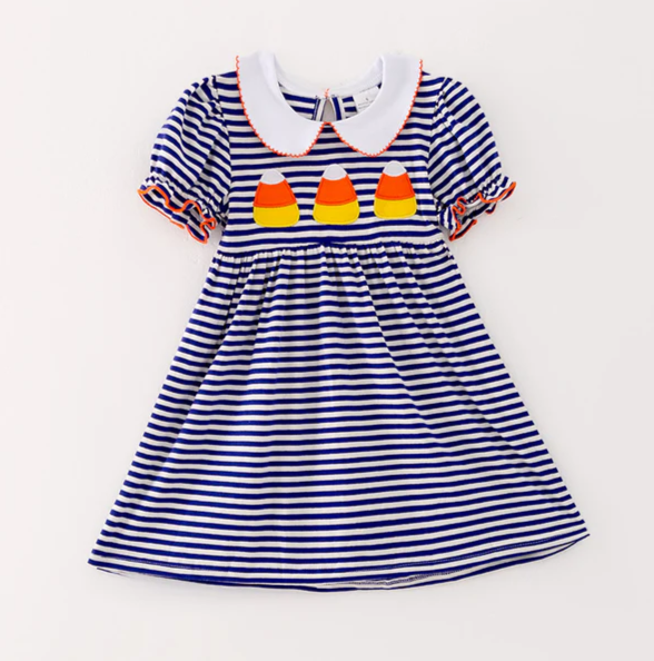 CANDY CORN STRIPE DRESS