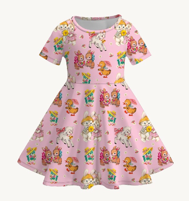 VINTAGE BUNNY TWIRL DRESS PREORDER