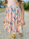 BACK TO SCHOOL RAINBOW PAINT DRESS