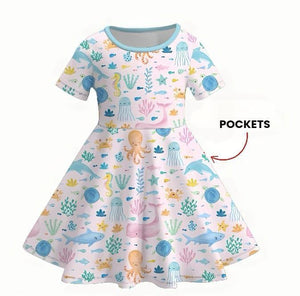 SEA LIFE TWIRL DRESS - PREORDER