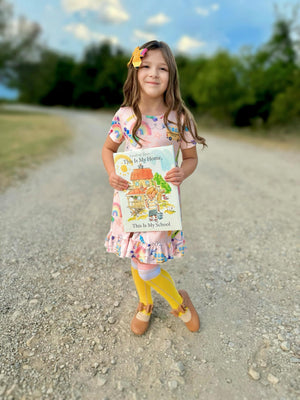 BACK TO SCHOOL RAINBOW PAINT DRESS