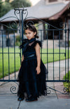 BLACK TULLE DRESS WITH BELT