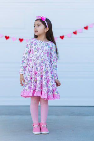 LOVE GUMMY CANDY BACK BOW DRESS