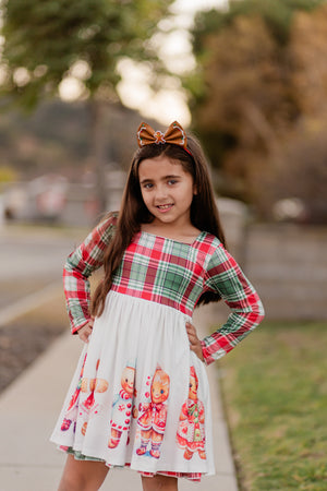 GINGERBREAD PLAID DRESS