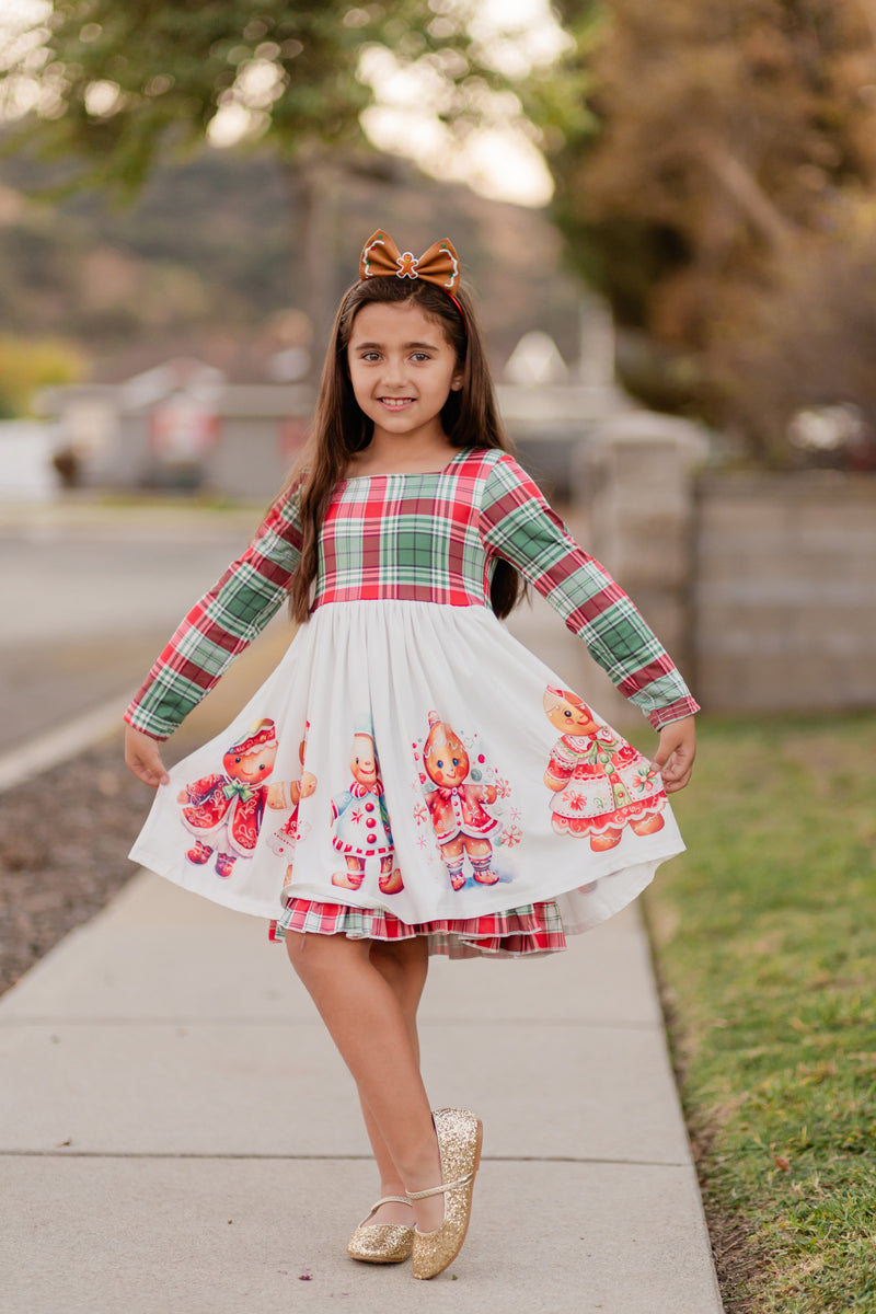 GINGERBREAD PLAID DRESS