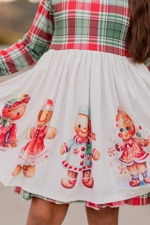 GINGERBREAD PLAID DRESS