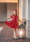 EVA RED SPARKLE DRESS