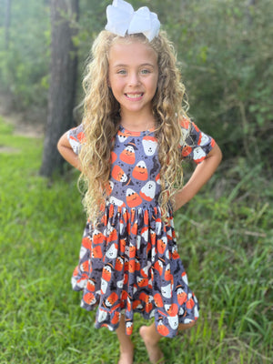 CANDY CORN BOW DRESS