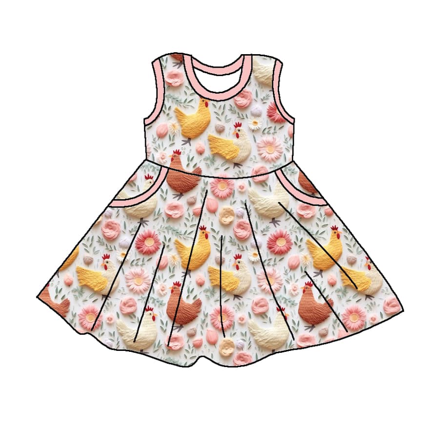 CHICKEN TANK DRESS WITH POCKETS