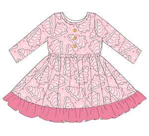 PINK CHRISTMAS TREE CAKE DRESS - PREORDER