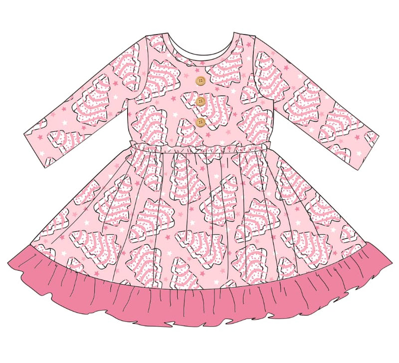 PINK CHRISTMAS TREE CAKE DRESS - PREORDER