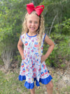 PATRIOTIC TREAT BACK BOW DRESS