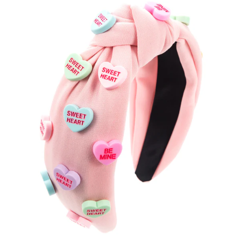 VALENTINE HEARTS HEADBAND - LIGHT PINK