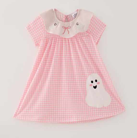 GHOST PINK PLAID DRESS - Halloween2025