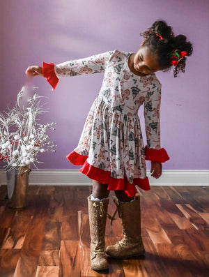 CHRISTMAS GINGERBREAD COOKIE & CANDY CANE DRESS