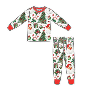 RED SANTA CHRISTMAS TREE PAJAMAS