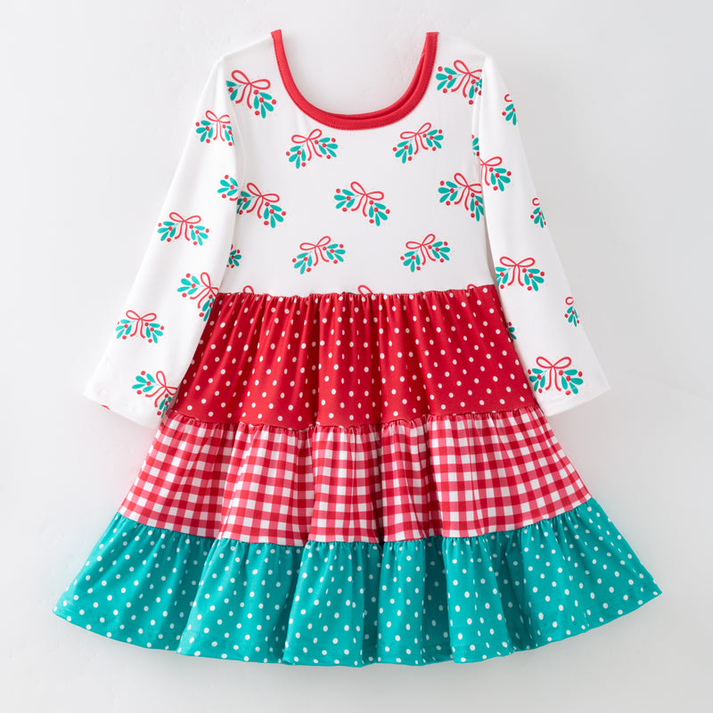 CHRISTMAS HOLLY LAYER DRESS - Christmas2025