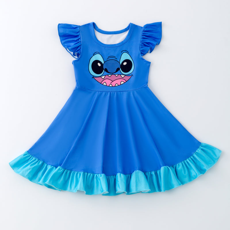 BLUE ALIEN TWIRL DRESS PRE-ORDER