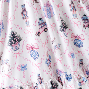 CHRISTMAS NUTCRACKER BOW NIGHTGOWN - PINK -  Christmas2025 - PREORDER