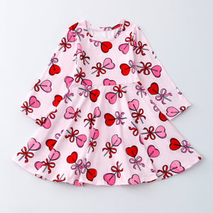 VALENTINE HEART POP TWIRL DRESS