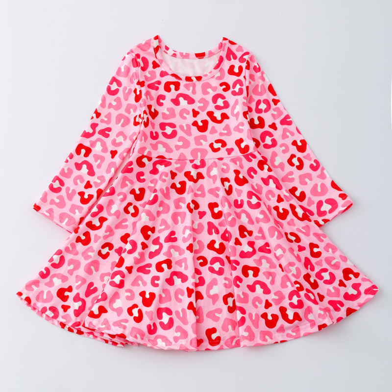 VALENTINE ANIMAL PRINT TWIRL DRESS