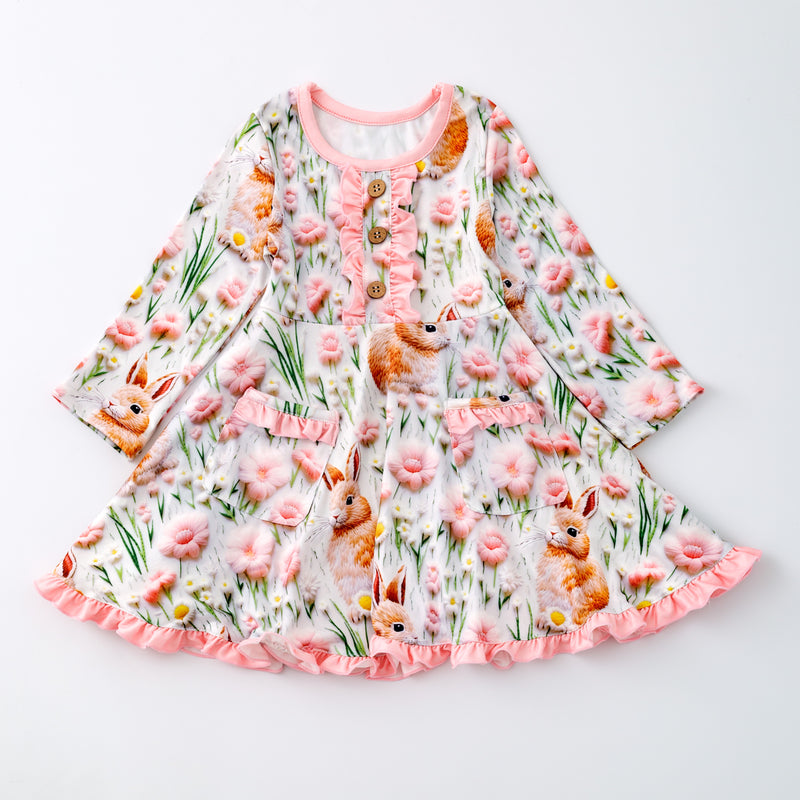 EASTER BUNNY DRESS WITH POCKETS