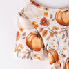 PUMPKIN FLORAL BACK BOW DRESS - Fall2025