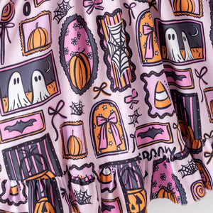 SPOOKY GHOST BACK BOW DRESS - Halloween2025