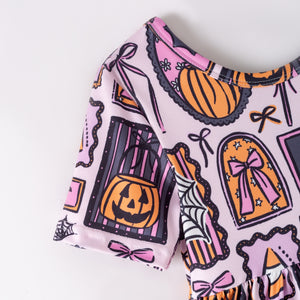 SPOOKY GHOST BACK BOW DRESS - Halloween2025
