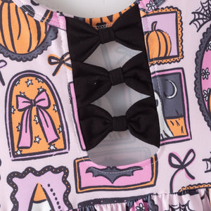 SPOOKY GHOST BACK BOW DRESS - Halloween2025