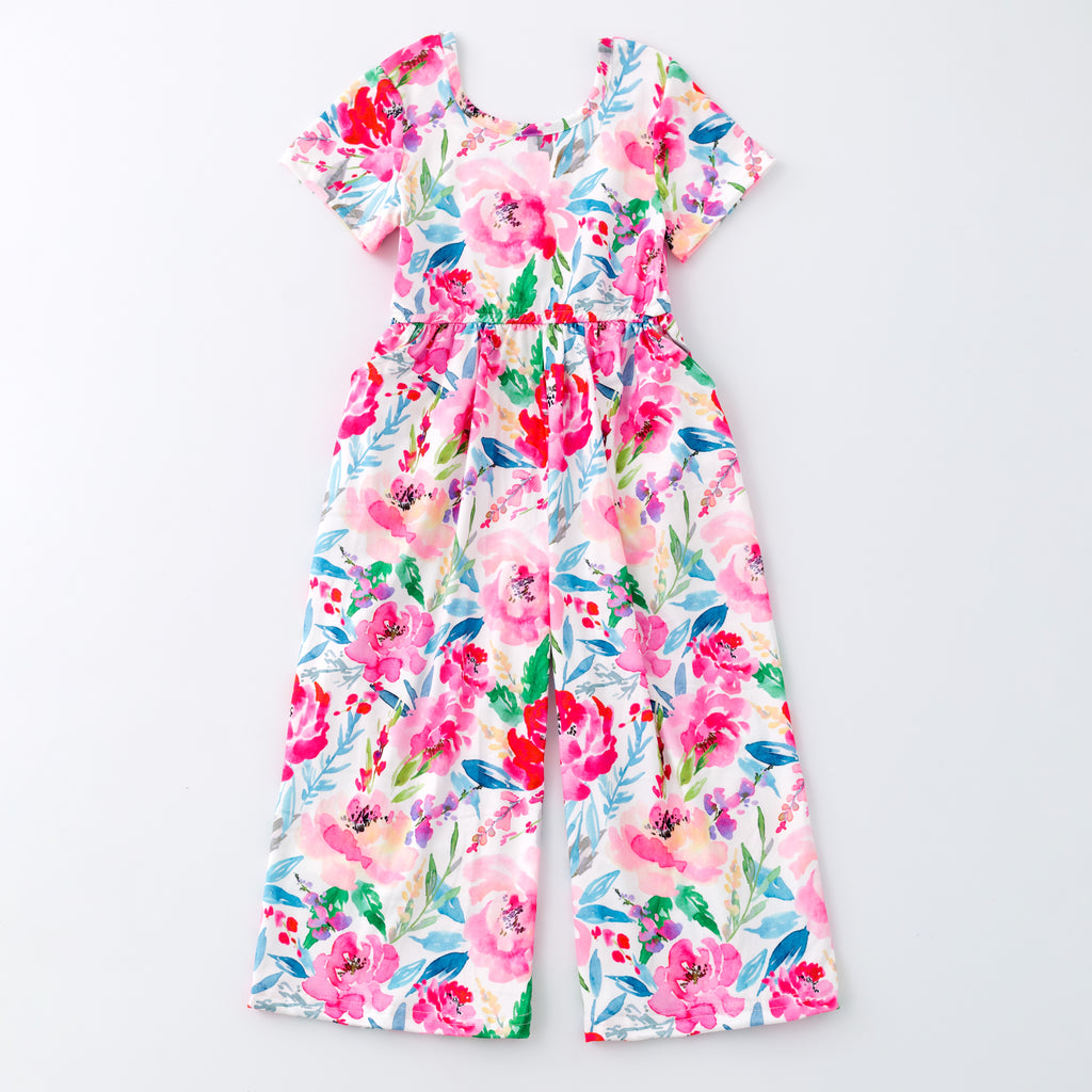 SPRING FLORAL JUMPSUIT WITH POCKETS