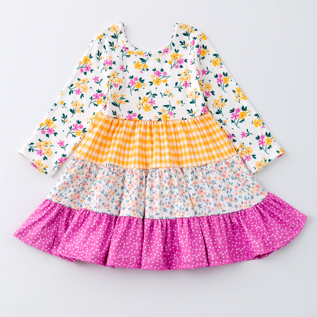 SPRING FLORAL LAYER DRESS